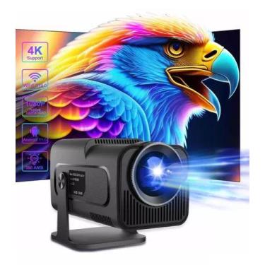 Imagem de Projetor Smart TV HY320 Android 13 Bluetooth Wi-Fi 6 HDMI com Espelham