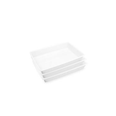 Imagem de Kit 3 Bandejas Plásticas 2,2l Plasvale Branco