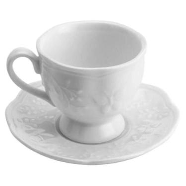 Imagem de Xicara cafe lyor new bonebutterfly flower 100ml porcelana 8522, BRANCO