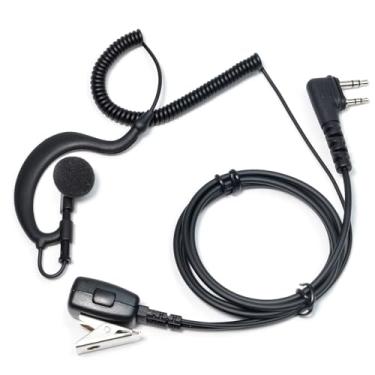Imagem de TWAYRDIO Fone de ouvido de rádio bidirecional Walkie Talkie com microfone e gancho em forma de G para transceptor digital ICOM ID-51A ID-51 ID-31A ID-52A VHF/UHF Transceptor digital IC-A25N IC-A25C