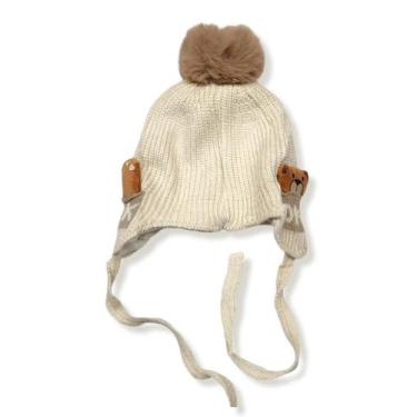 Imagem de Touca Gorro Infantil Com Pelinho Tapa Orelha Inverno Lisa - HR, Infant
