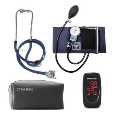 Imagem de Kit Acadêmico Para Enfermagem PAMED Com Oxímetro E Estojo, Azul