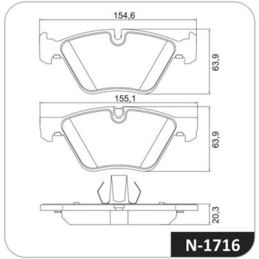 Imagem de Pastilha de Freio Dianteiro Bmw Z4 2009 a 2017 COBREQ N-1716