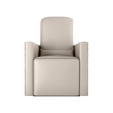 Imagem de Poltrona De Amamentação Com Balaço E Puff Premium Annecy Matrix Sintetico Bege Sintetico Bege