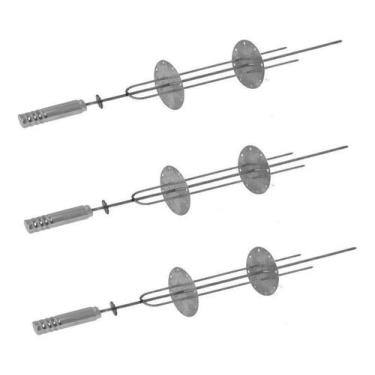 Imagem de Espeto Para Grill Giratório 8 Espetinho - Kit C/3 Espetos - Issi Grill