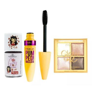 Imagem de Kit De Maquiagem Lip Tint Rímel Paleta De Sombras - Nova Avenida