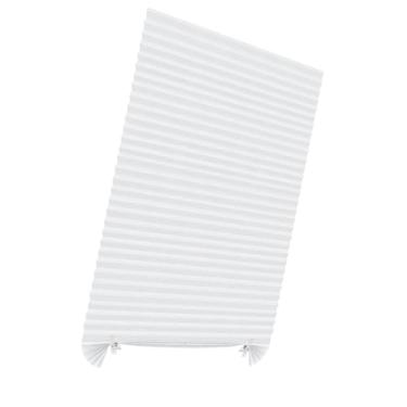 Imagem de DimyFew Vara sem furadeira para persianas de janelas em tecido não tecido respirável com design sem fio para sala de estar, Branco 120x180cm