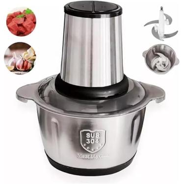 Imagem de Processador De Alimentos De Carne Legumes Temperos 2L Elétrico Motor Potente 850w Multiprocessador Aço Inox (110v)