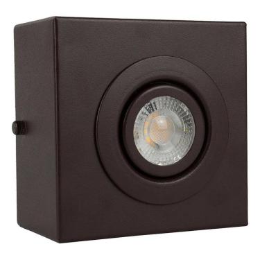 Imagem de 2X Spot Para Beiral Sobrepor Teto Dicroica Led Incluso Estru