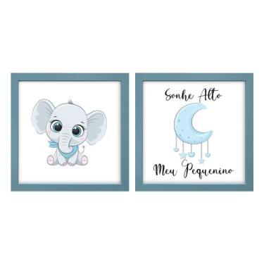 Imagem de Kit 2 Quadro Decorativo Infantil Quarto Bebê Menina e Menino - SHD  So