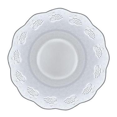 Imagem de Conjunto 12 Pratos Fundo De Vidro Resistente Louça Uva 23cm - Ladiv Co