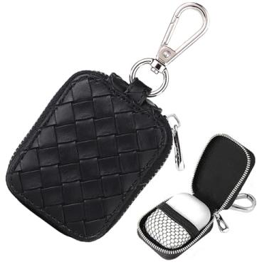 Imagem de CCSmall Capa de fone de ouvido para AirPods Pro 2/1/4/3, linda bolsa de armazenamento feminina xadrez pequena com mosquetão, organizador de viagem portátil para fones de ouvido sem fio, fones de