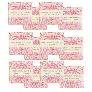 Imagem de Greenwich Bay Mini Sabonetes Botânicos – Pacote com 12 54 g Cada – Sabonetes Individualmente Embalados para Airbnb, Spa, Viagem, Banho – Conjunto de Sabonetes em Barra Tamanho Viagem, Água de Rosas