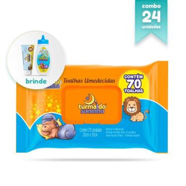 Imagem de 24 Unid. Toalha Umedecida Tradicional 70fls Turma Do Soninho