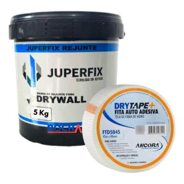 Imagem de Massa Pronta Drywall 5kg Juperfix + Fita Telada Drytape 45m