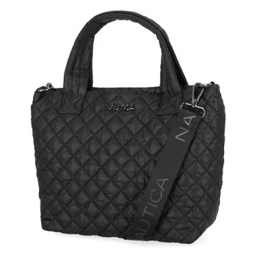 Imagem de Nautica Bolsa tiracolo feminina acolchoada, preta