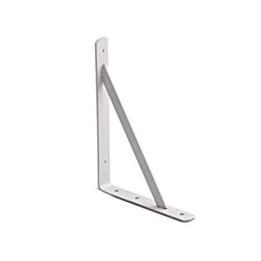 Imagem de Cantoneira Mão Francesa 22cm Branca Triangular - Suporte De Prateleiras Em Madeira-mdf