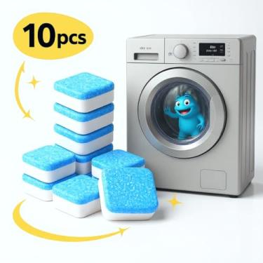 Imagem de Pastilhas Efervescentes Limpeza Máquina de Lavar Remove Sujeiras Bactérias e Odores Kit 10, 20 e 30 Unidades Esterilização Profunda AMIDILA (20)