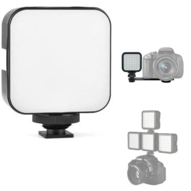 Imagem de Mini luz LED portátil recarregável universal para câmeras DSLR com cabo micro USB para câmeras Nikon, Canon, Panasonic, Sony, Olympus, Fujifilm, Pentax e mais