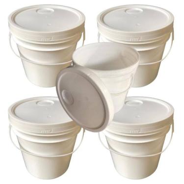 Imagem de Balde Plástico 5L Para Fermentar Cerveja - 5 Pçs