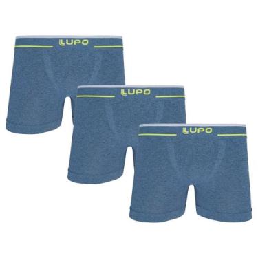 Imagem de Kit 3 Cuecas Boxer Lupo Microfibra Sem Costura - Toque Suave e Tecnolo
