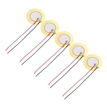 Imagem de uxcell 5 discos piezoelétricos 31 mm acústico captador transdutor microfones trigger buzzer bateria guitarra