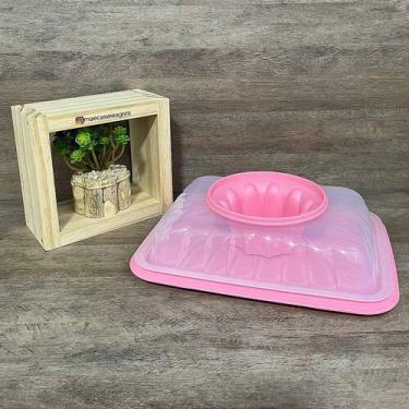 Imagem de Mágica Retangular Grande Transparente e Rosa 2,5 Litros - Tupperware