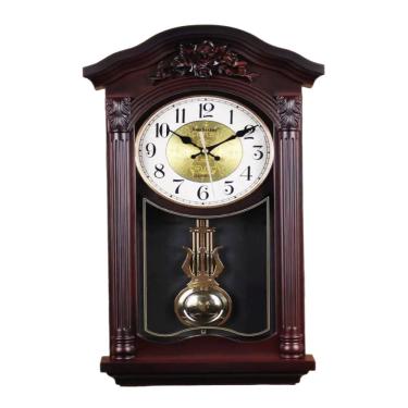 Imagem de Relógio De Parede Rustico Silencioso com Pêndulo 50cm