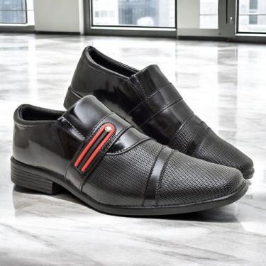 Imagem de Sapato Masculino Social Confort Premium Verniz Elástico - Giolo, Preto
