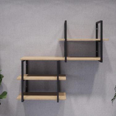 Imagem de Prateleira Suspensa Estilo Industrial Moderna Escritório - Metal decor