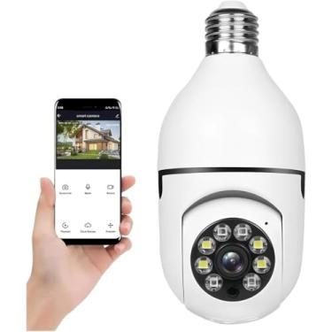 Imagem de Câmera Segurança Lâmpada Ip Wifi 360° Full HD Inteligente Giratória Visão Noturna Infravermelho Detecção de Movimentos 1080P HD Bivolt Premium