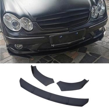 Imagem de Spoiler do para-choque dianteiro do carro modificação do difusor de lábios compatível com capa protetora universal de para-choques acessórios de carro (preto fosco)