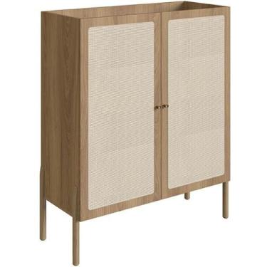 Imagem de Armário Bar Para Sala 2 Portas 93cm Pés Madeira Moss A03 Hanover Roble