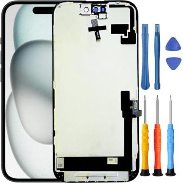Imagem de Foufinin Substituição de tela para iPhone 16 para iPhone 16 A3081 A3286 A3287 A3288 para iPhone 16 Tela LCD Touch Digitalizador Assembléia com ferramentas