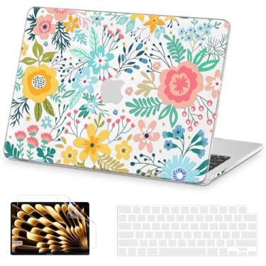 Imagem de AKIT Compatível com MacBook Air 13 polegadas 2025 2024-2022 M4 M3 M2 A3240 A3113 A2681, capa rígida para laptop padrão + protetor de tela + capa de teclado para MacBook Air 13,6 polegadas 2025