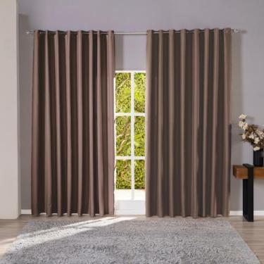 Imagem de Cortina Blackout Premium 1 Corta-Luz Para Sala E Quarto - Tecido Triplo Camada, Isolante TéRmico E AntirruíDo(Tabaco,7,00 x 2,80)