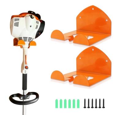 Imagem de Dakchor Gancho de ferramenta elétrica, suporte de parede laranja para aparador de grama, pacote com 2, com ferragens de montagem