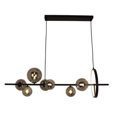 Imagem de Pendente Orfeus Black + Smoky - 5W Lampada G9 Ferro, Aluminio + Vidro - Led 9W 3000K 900Lum Ref:1411