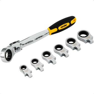 Imagem de Chave Estrela 8-19 mm Catraca Intercambiavel Vonder