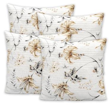 Imagem de Kit 4 Capas de Almofadas Favinho 40x40 C/ Zíper PIQUET Estampadas - Be