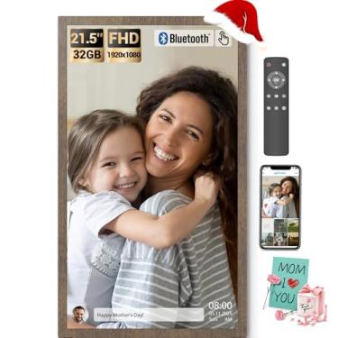 Imagem de Bsimb Porta-Retratos Digital Grande Com Tela Sensível Ao Toque Bsimb De 21,5 Polegadas, Tela De 1920 X 1080 Fhd Wifi, Controle Remoto De 32 Gb, Compartilhe Fotos/Vídeos Via Aplicativo/Usb/Sd, Config