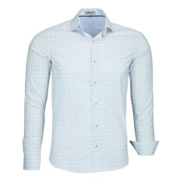 Imagem de Camisa Social Quadriculada Amil Slim Elastano Passa Fácil 1864, Cor 01