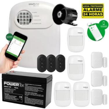 Imagem de Kit Alarme Intelbras Anm 24 7 Sensores S/ Fio E 3 Controles
