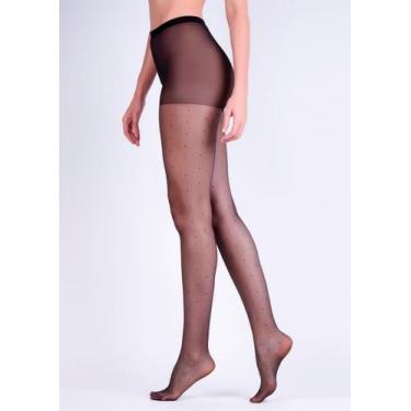 Imagem de Meia-calça loba fio 15 classica poa ref:5687-001, Preto, P