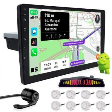 Imagem de Multimídia 1 Din 9 Polegadas Android + Câmera Ré + Sensor 8 Pontos Bra