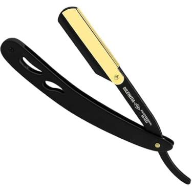 Imagem de Navalhete para Barba Navalha Profissional Clip Dourado Aço Inoxidável