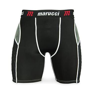 Imagem de Marucci Short deslizante acolchoado Elite juvenil com copo, GG, preto