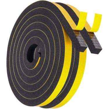 Imagem de Fita de vedação de espuma autoadesiva forte, fita de vedação de espuma para portas e janelas, tiras de isolamento à prova de intempéries à prova de som, tira de vedação AC, anticolisão, antiinsetos (1