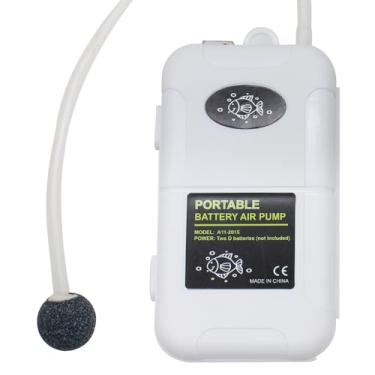 Imagem de YQMIGU Bomba de ar pequena para tanque de peixes, 17 litros, aerador para balde de isca, pedras borbulhadoras para aerador, bomba de arejador de balde de isca, voz silenciosa, adequada para