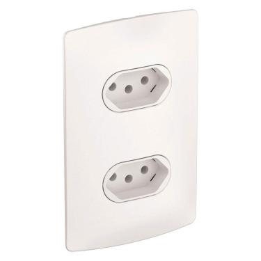 Imagem de 2 Tomadas 2p+t 4x2 10a Ny Branco Nereya - 663151 - Pial 2tomada 2p+t 4x2 10a Ny Br Nereya Pial